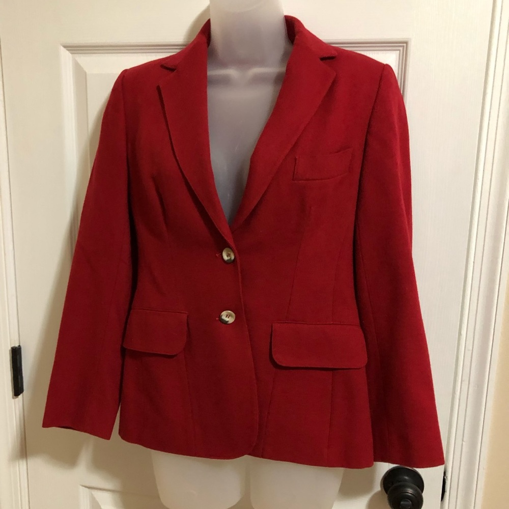 Vintage red wool blazer
